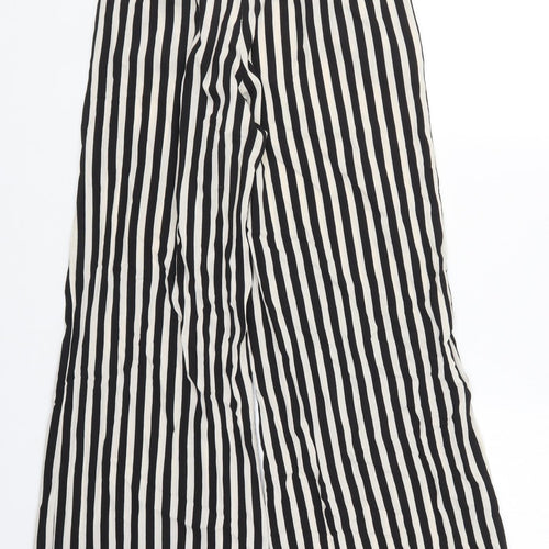 Boohoo Womens Black Striped  Trousers  Size 6 L29 in