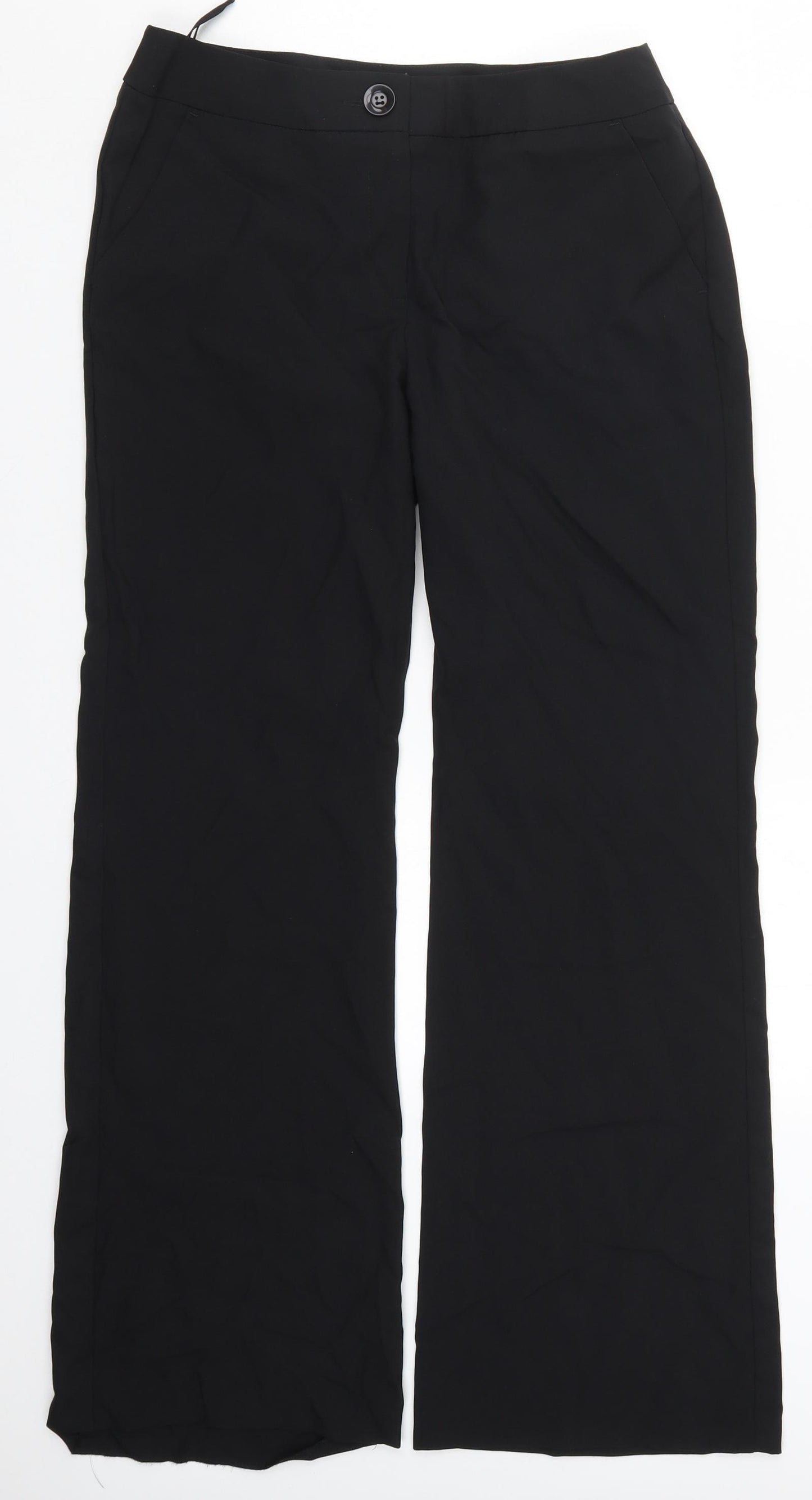 Woolworths Womens Black   Trousers  Size 10 L31 in