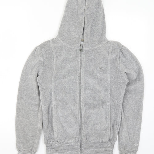 Goldigga Girls Grey   Full Zip Hoodie Size 13 Years
