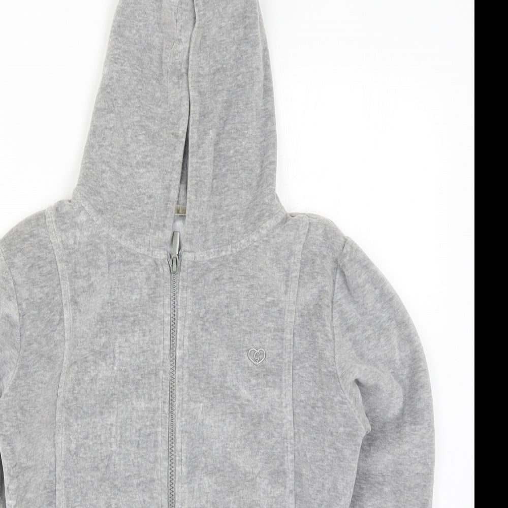 Goldigga Girls Grey   Full Zip Hoodie Size 13 Years