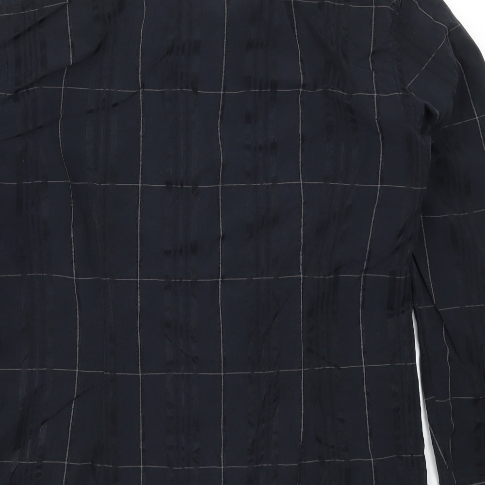 Marks and Spencer Mens Black Check   Button-Up Size S