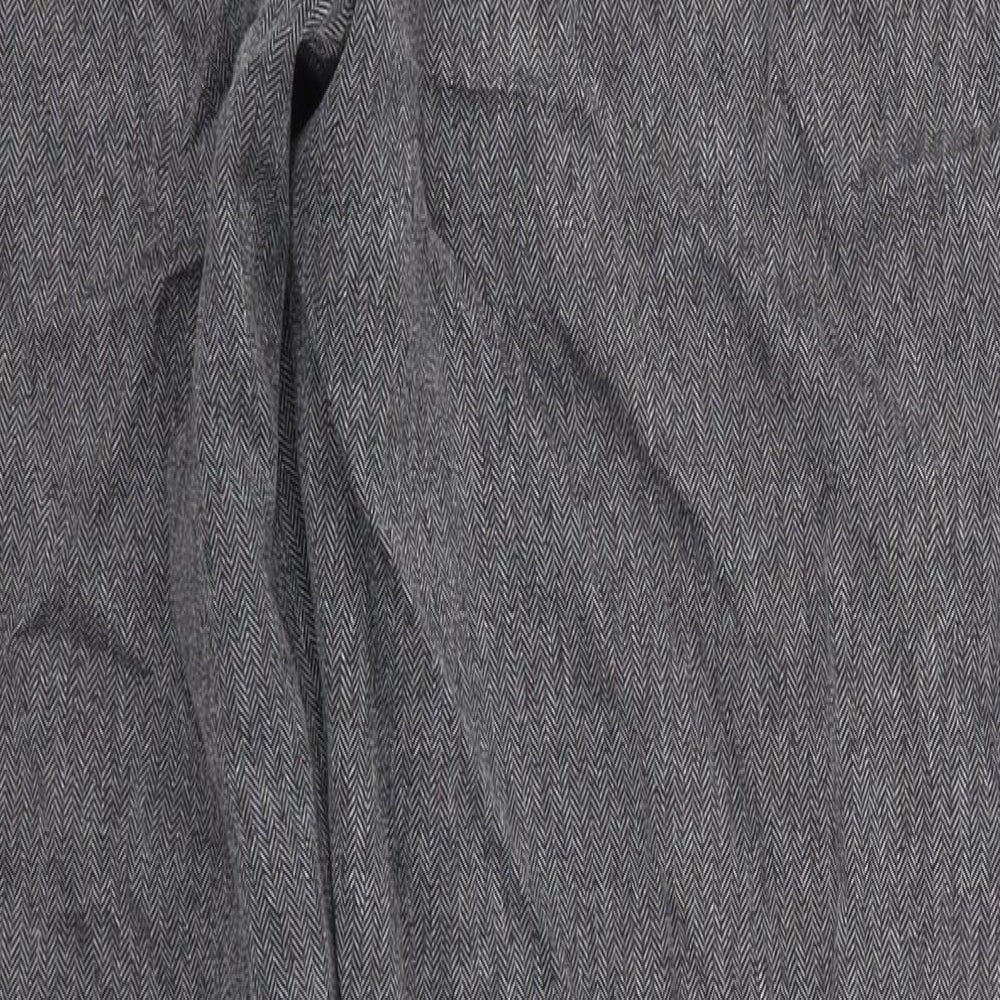 Debenhams Womens Grey Herringbone  Trousers  Size 12 L29 in