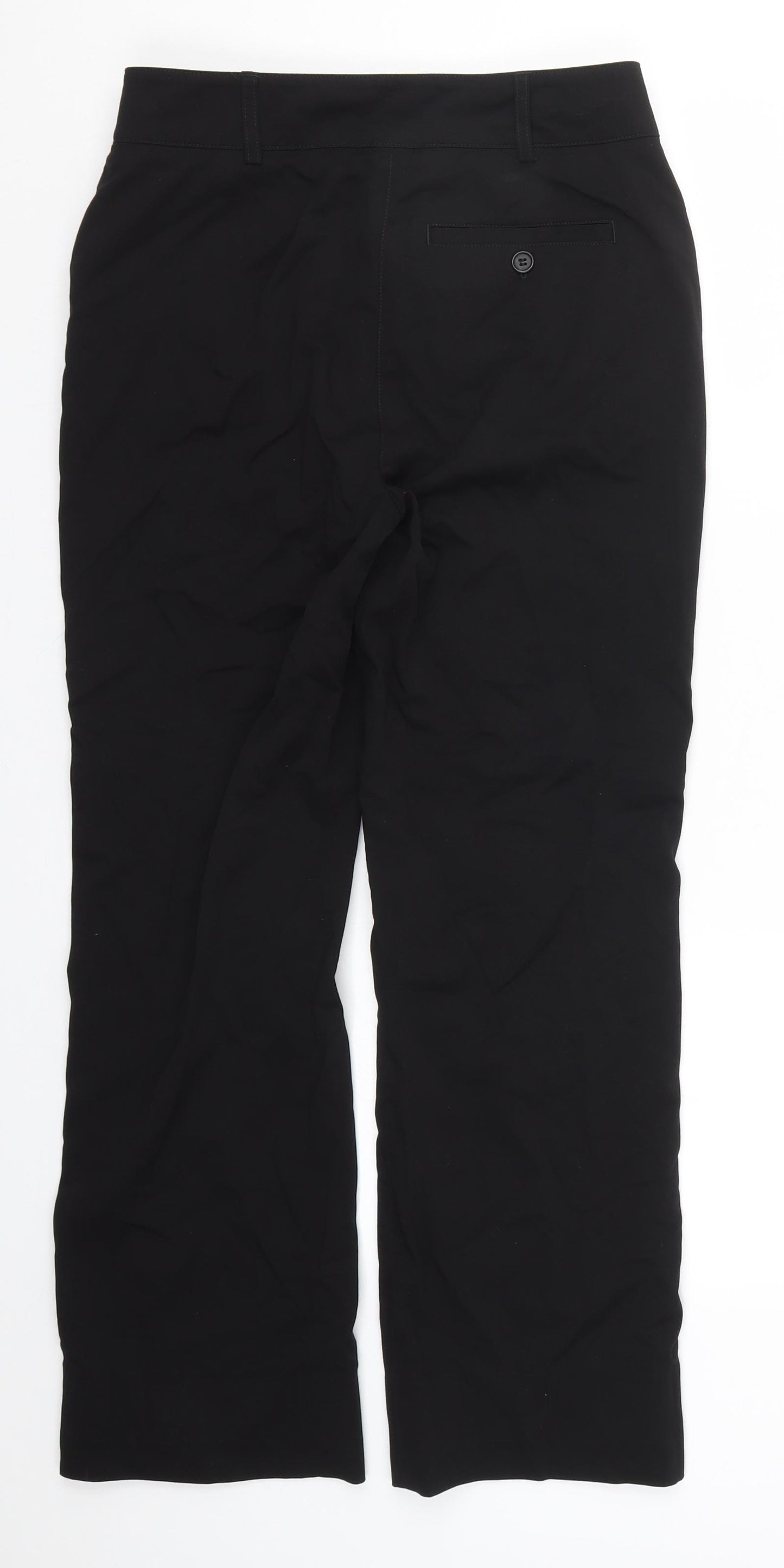 Green Lamb Womens Black  Rayon Trousers  Size 8 L27 in