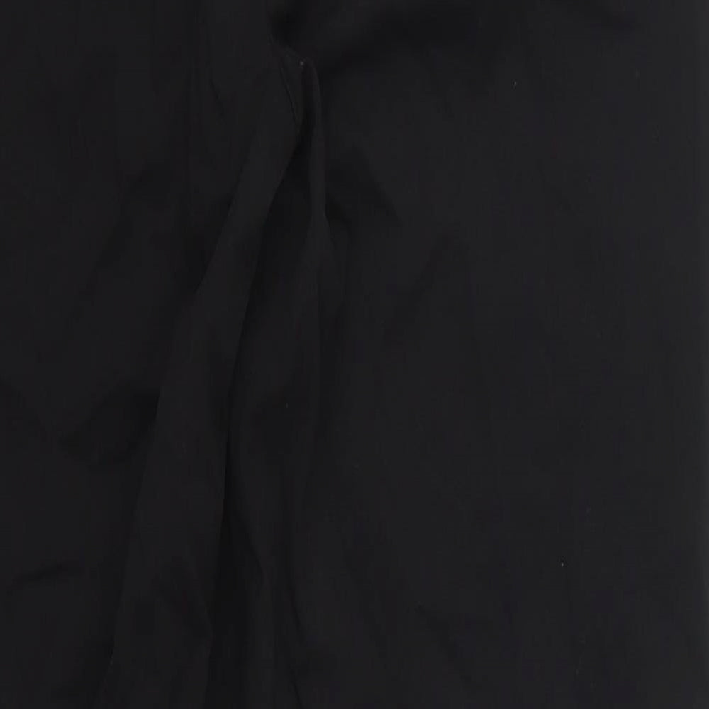 Green Lamb Womens Black  Rayon Trousers  Size 8 L27 in