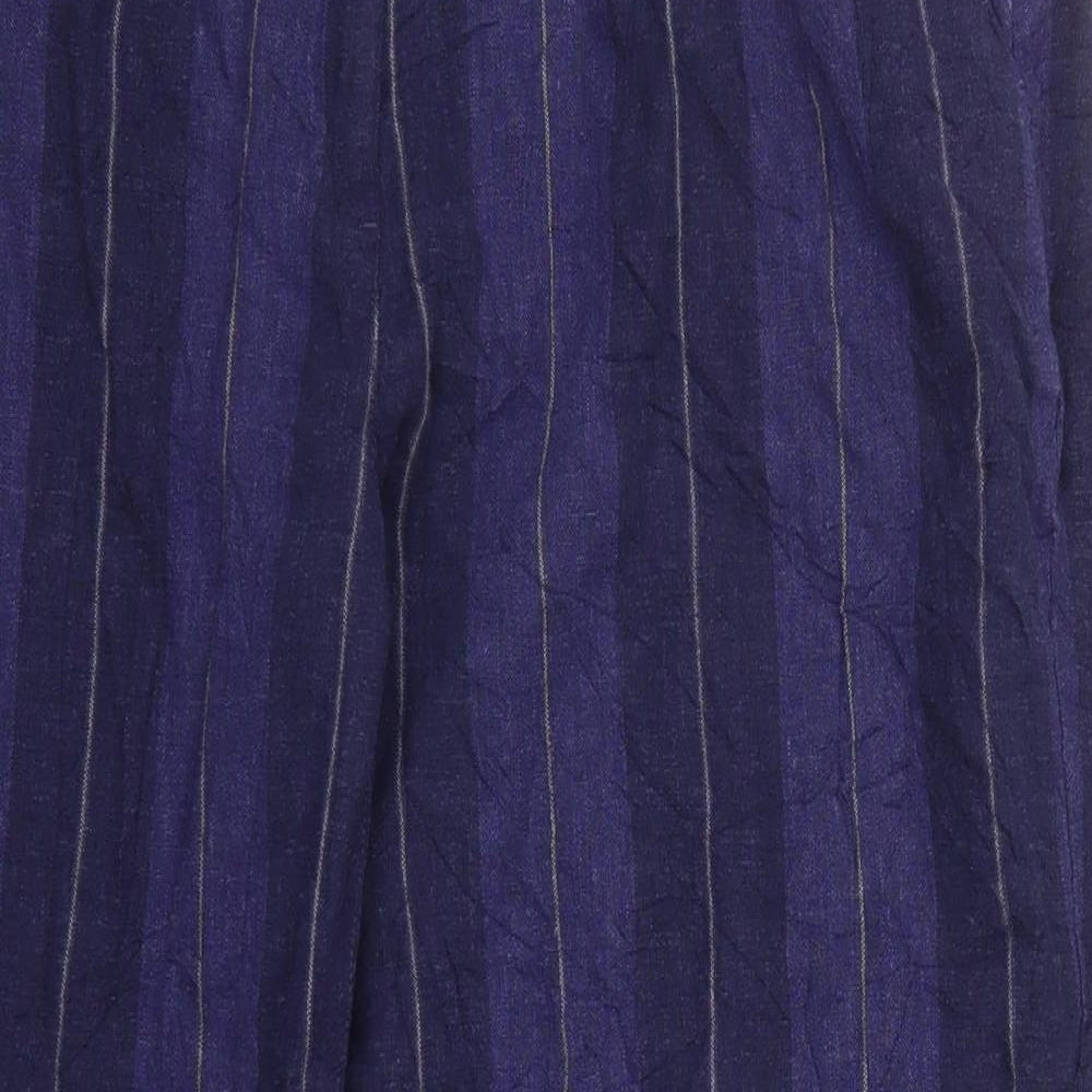 TU Womens Blue Striped  Trousers  Size 16 L28 in