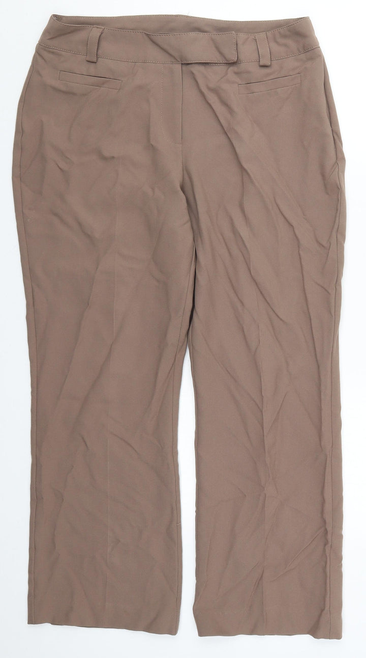 BHS Womens Brown   Trousers  Size 14 L26 in
