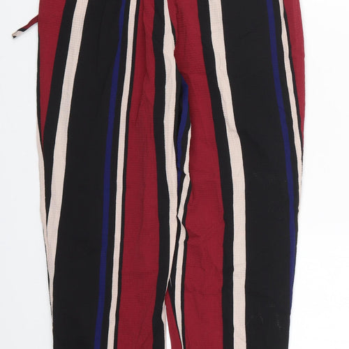 PRETTYLITTLETHING Womens Multicoloured Striped  Trousers  Size 8 L24 in