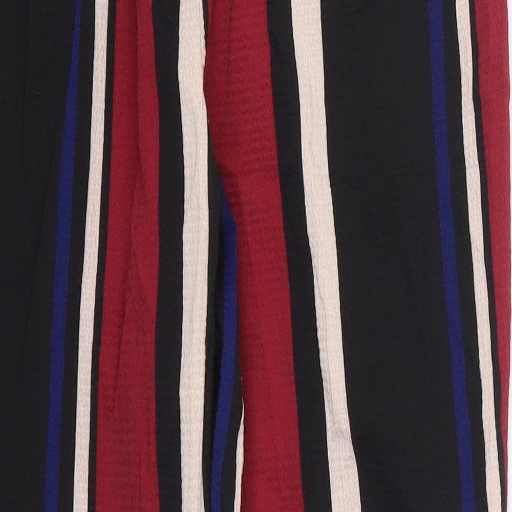 PRETTYLITTLETHING Womens Multicoloured Striped  Trousers  Size 8 L24 in