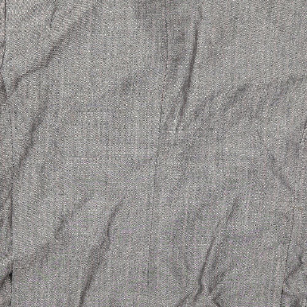 David Benedict Mens Grey Striped  Jacket Suit Jacket Size 44  - Pink