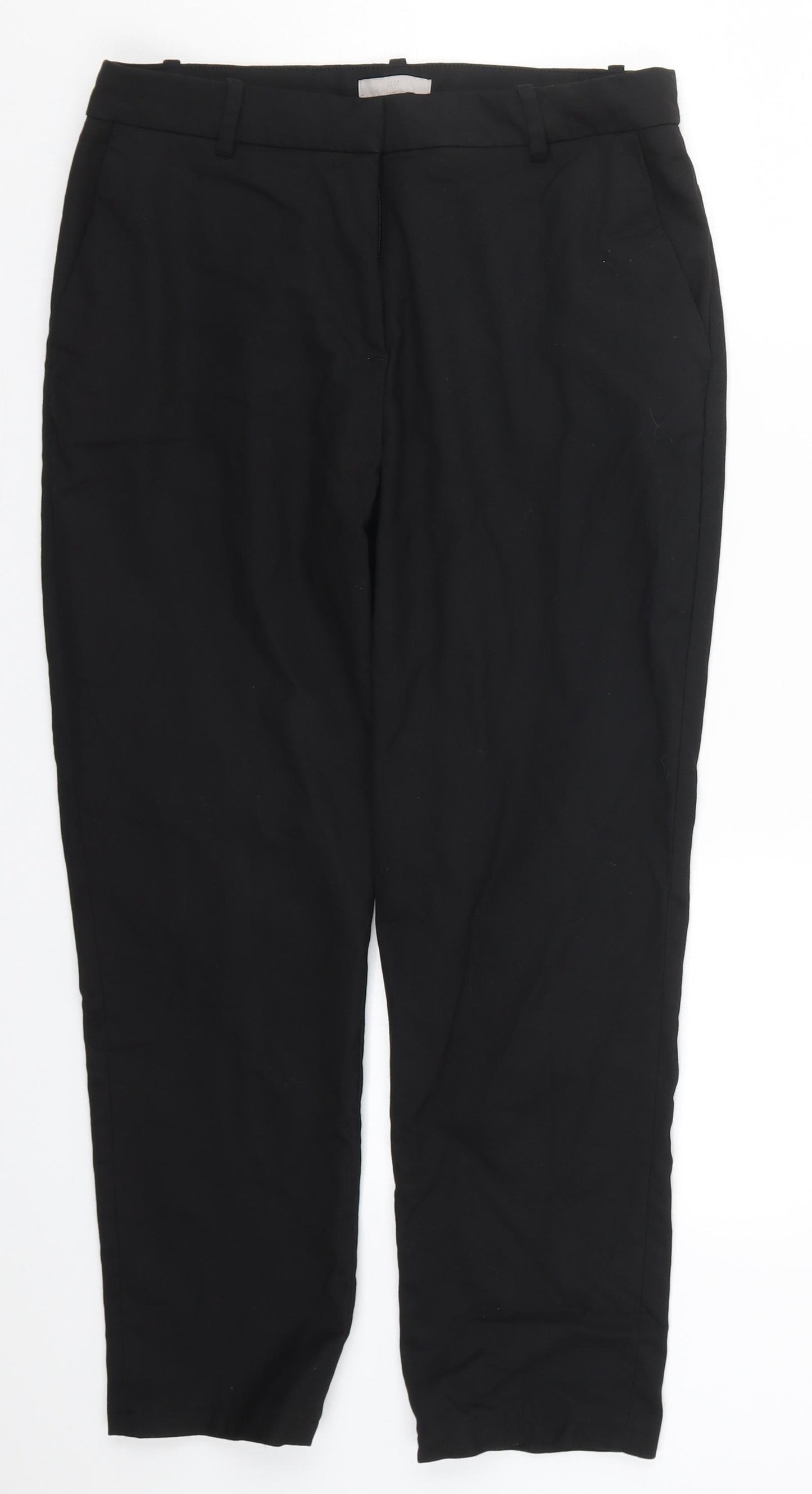 H&M Womens Black   Trousers  Size 10 L24 in