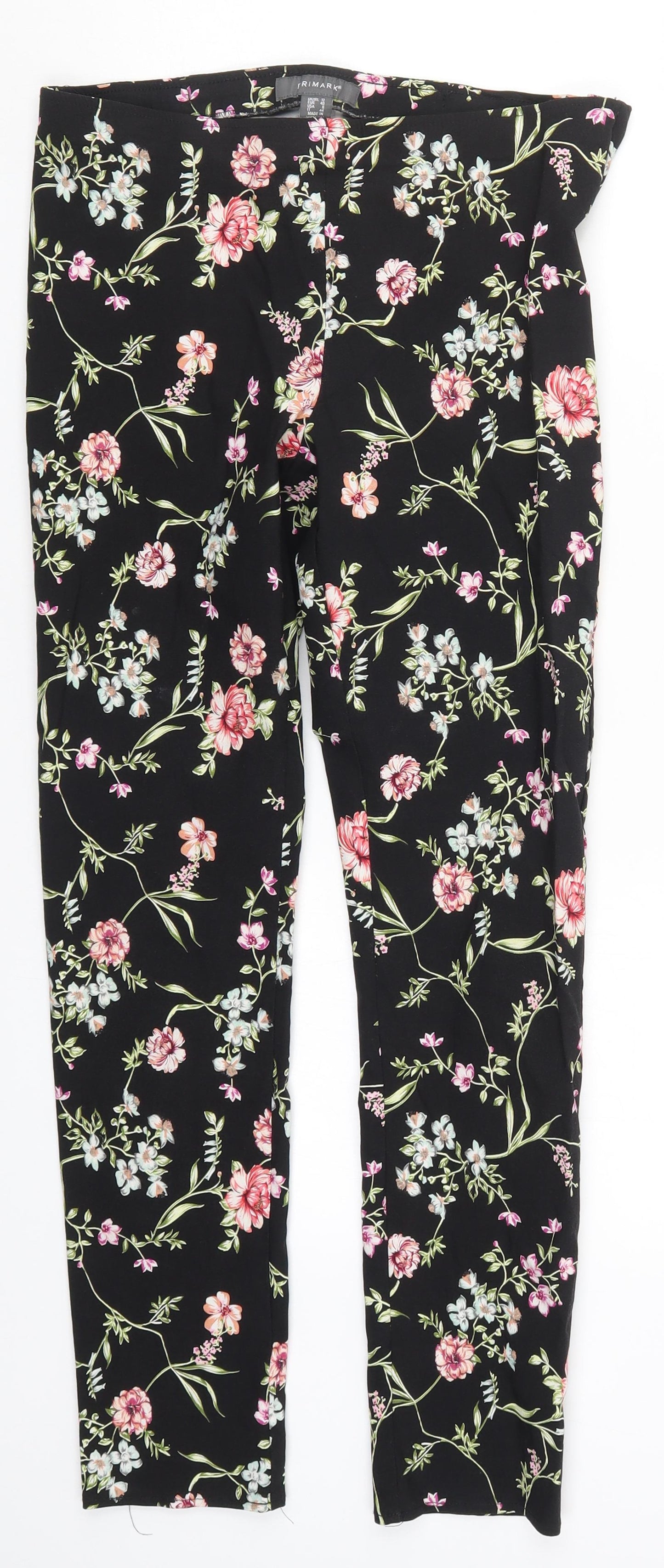 Primark Womens Multicoloured Floral  Carrot Leggings Size 12 L26 in