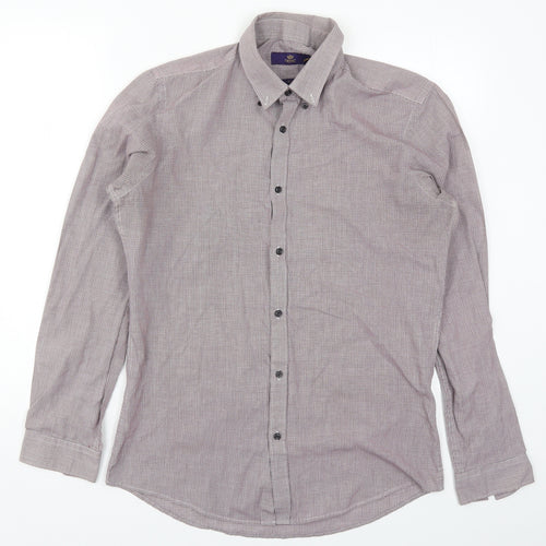 NEXT Mens Red Check   Button-Up Size 15.5