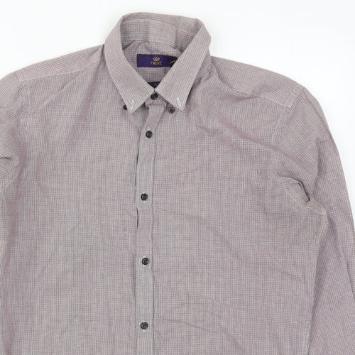 NEXT Mens Red Check   Button-Up Size 15.5