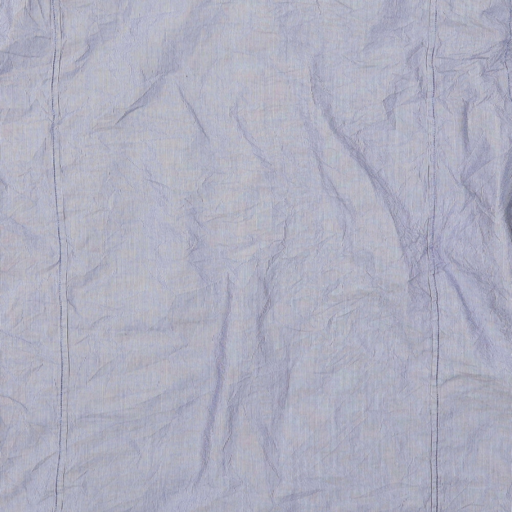 Marks and Spencer Mens Blue Striped   Button-Up Size L