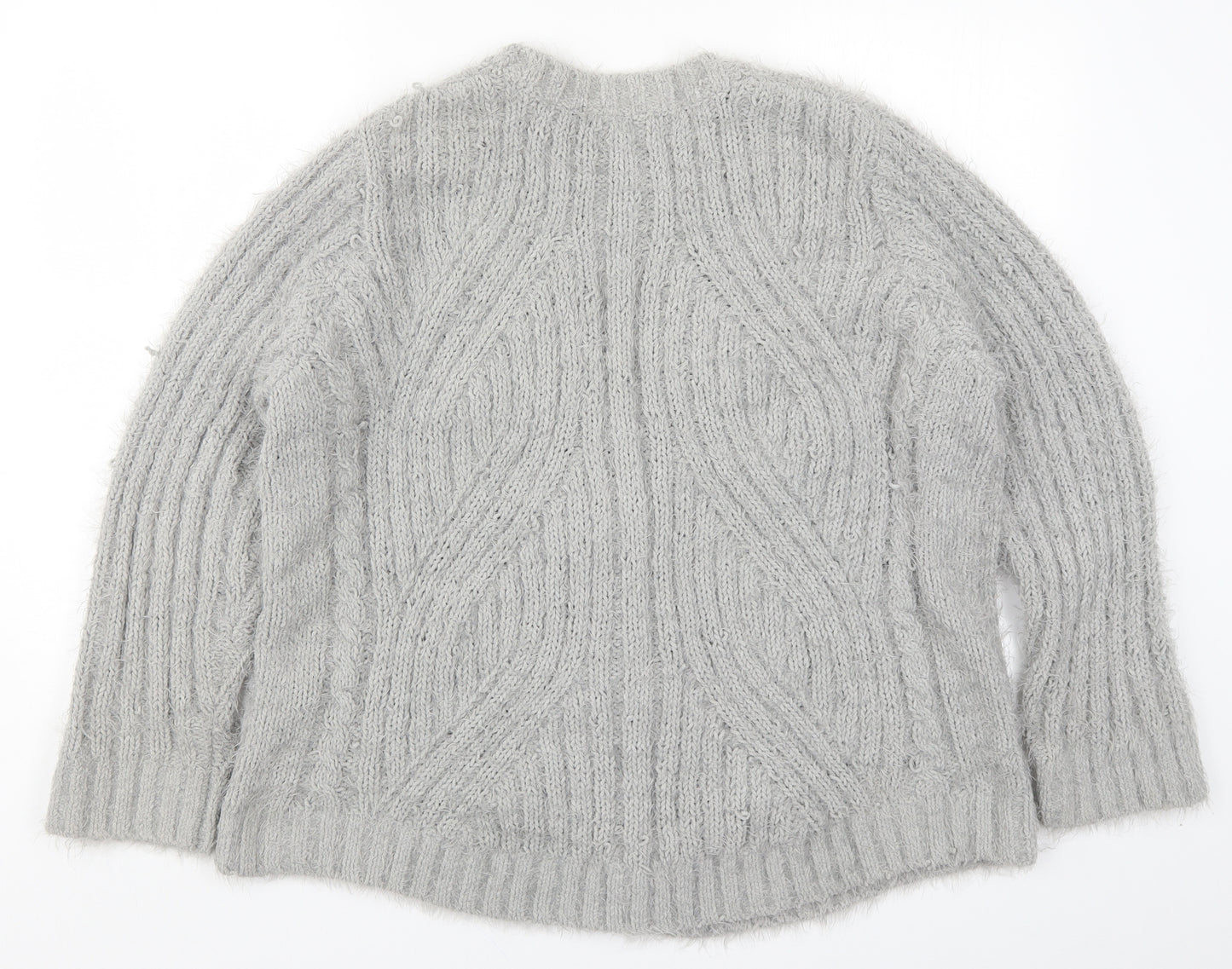 Marks and Spencer Womens Grey  Knit Cardigan Jumper Size XL