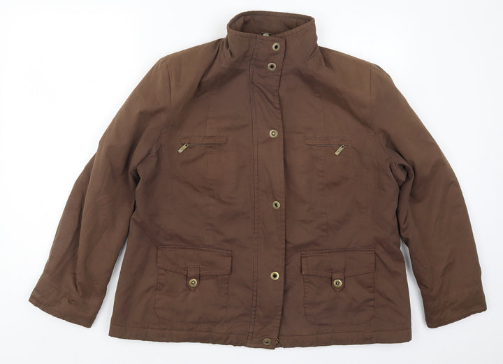 Klass Womens Brown Jacket Size L