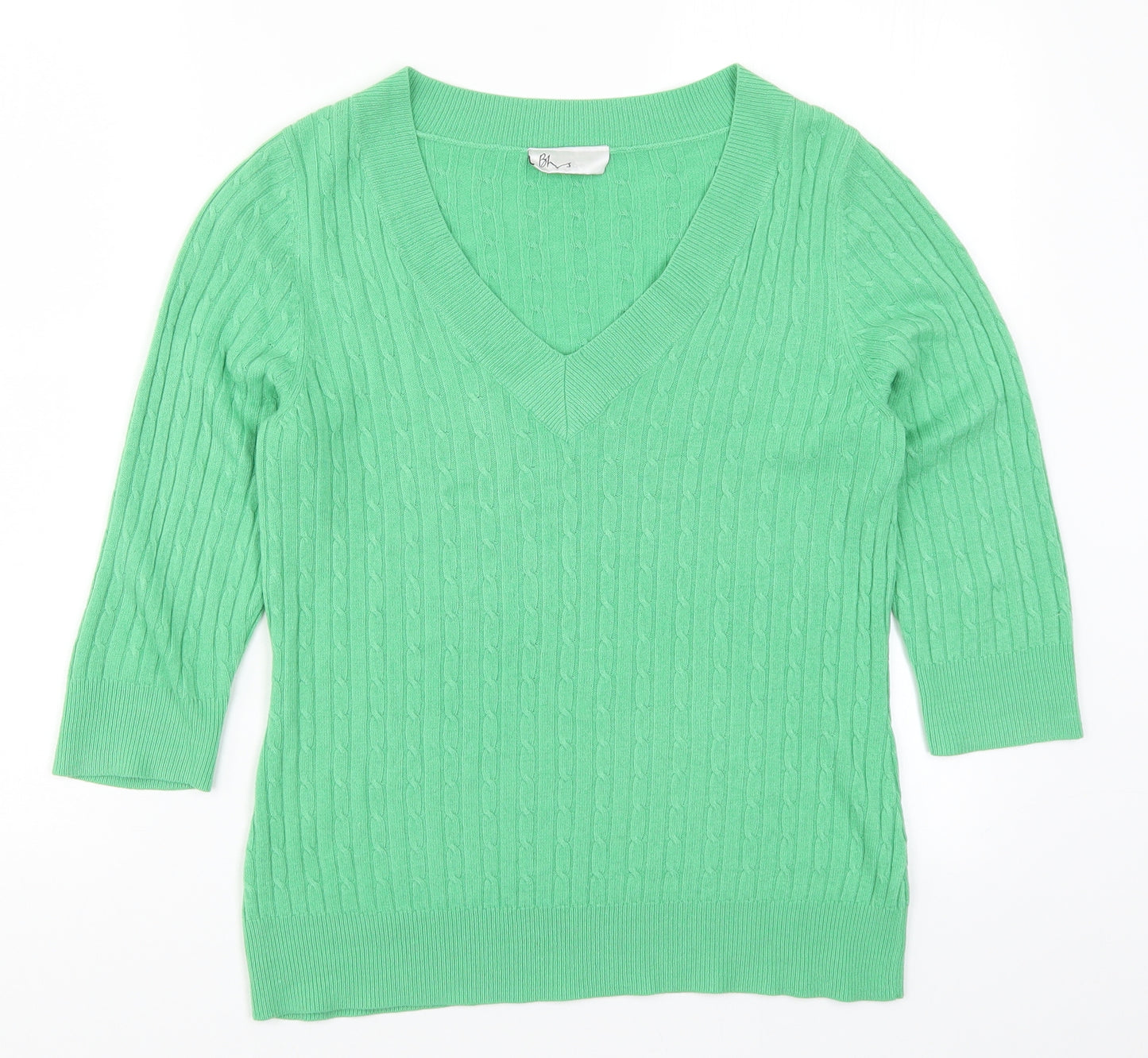 BHS Womens Green  Knit Pullover Jumper Size 10