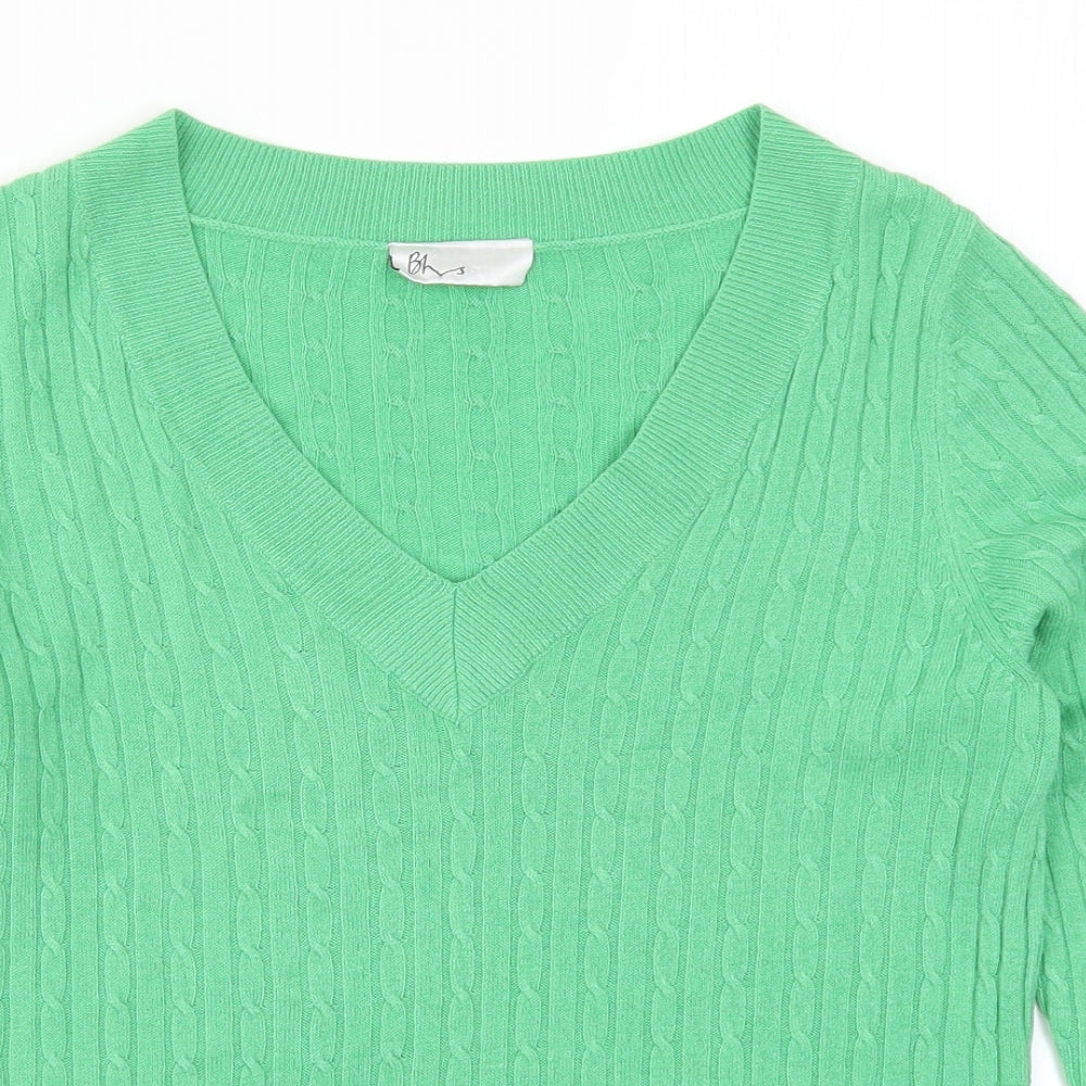 BHS Womens Green  Knit Pullover Jumper Size 10