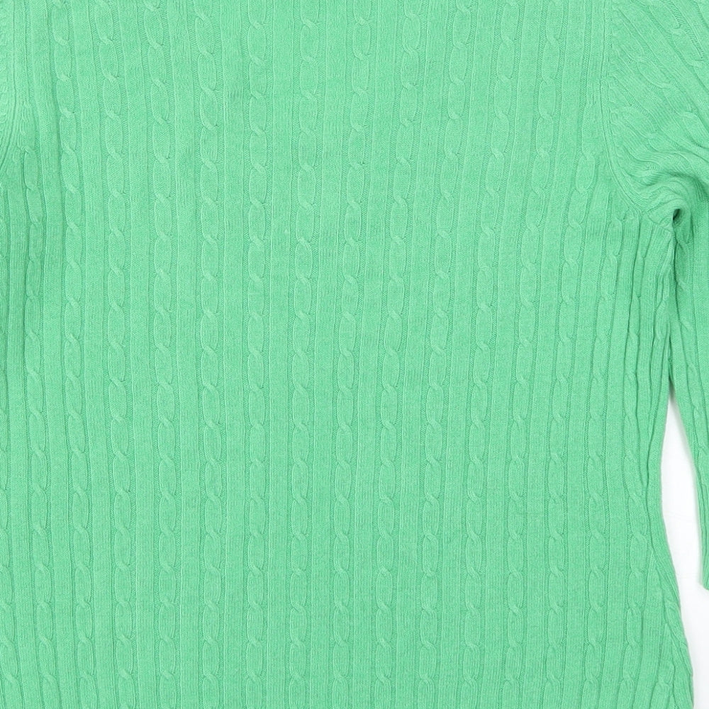 BHS Womens Green  Knit Pullover Jumper Size 10