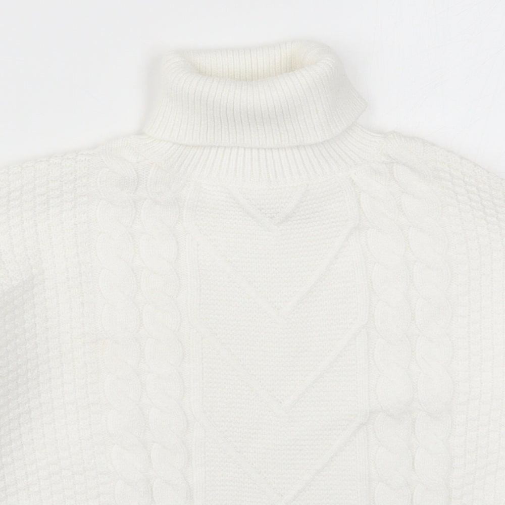 Exquisss Womens White  Knit Pullover Jumper One Size