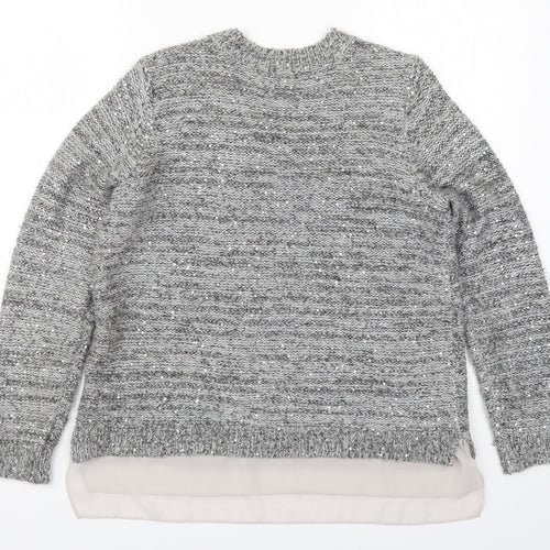 Marks and Spencer Womens Grey  Knit Pullover Jumper Size 12