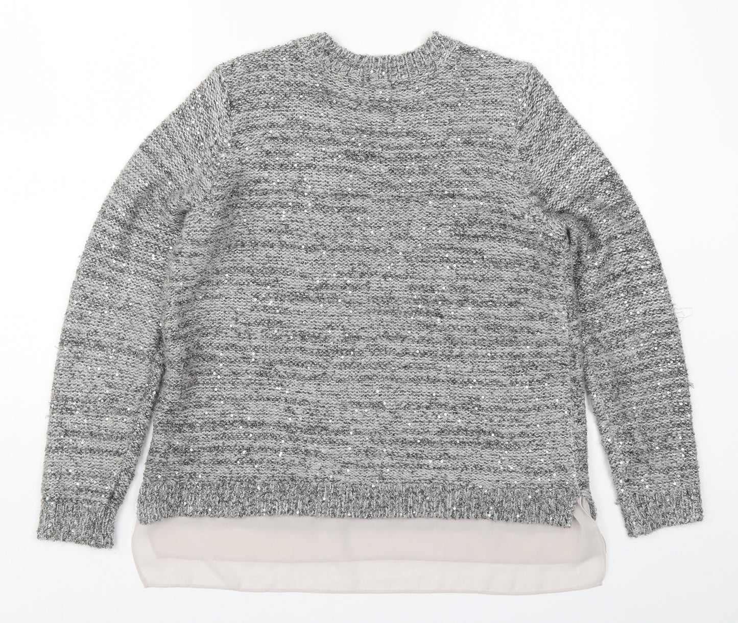 Marks and Spencer Womens Grey  Knit Pullover Jumper Size 12