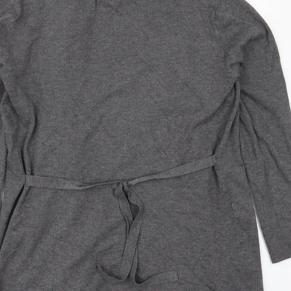 Zara Womens Grey  Knit Cardigan Jumper Size L
