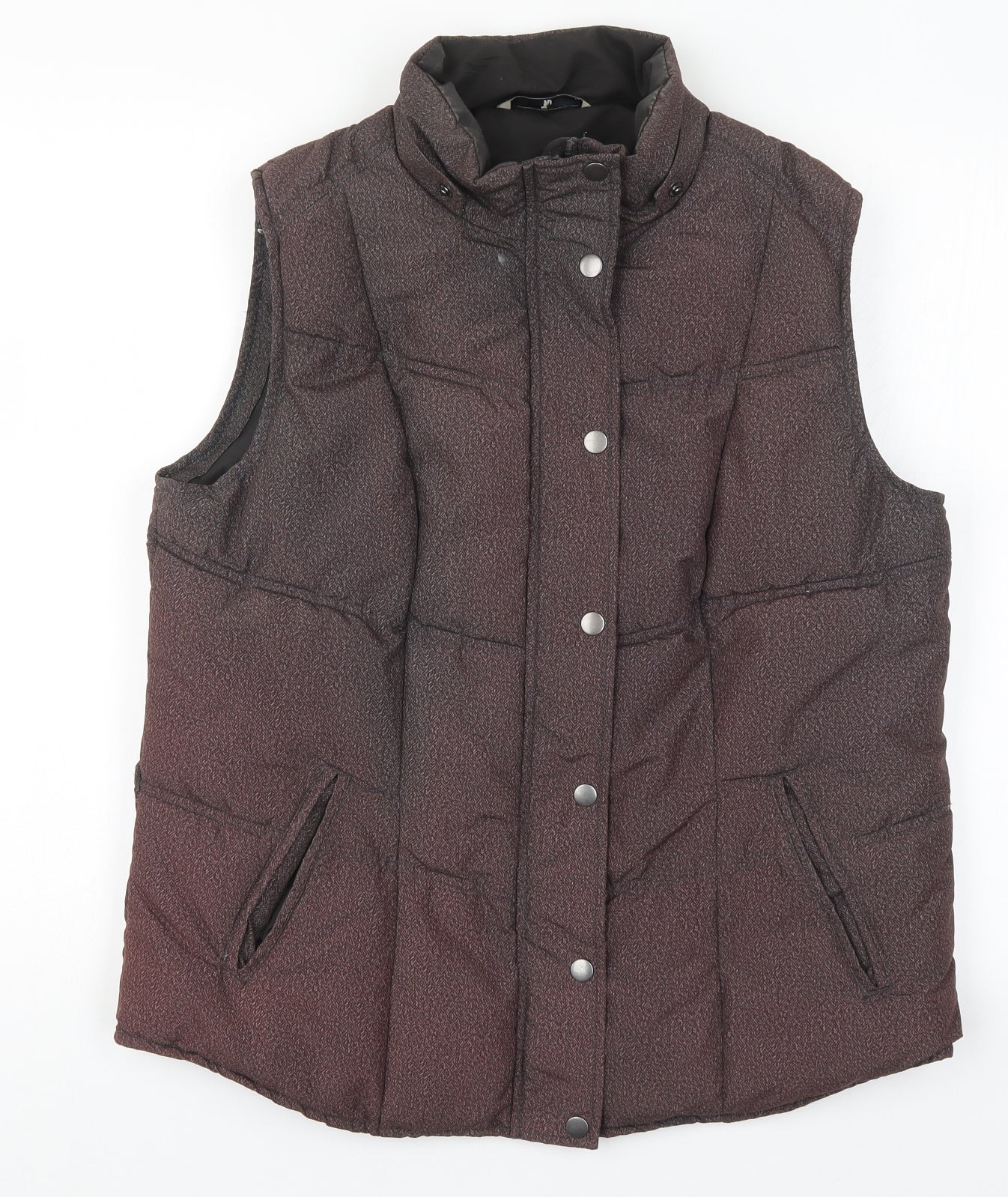 TU Womens Red   Gilet Coat Size 14  - Burgundy