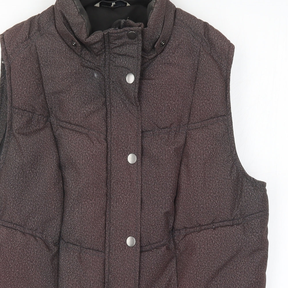 TU Womens Red   Gilet Coat Size 14  - Burgundy