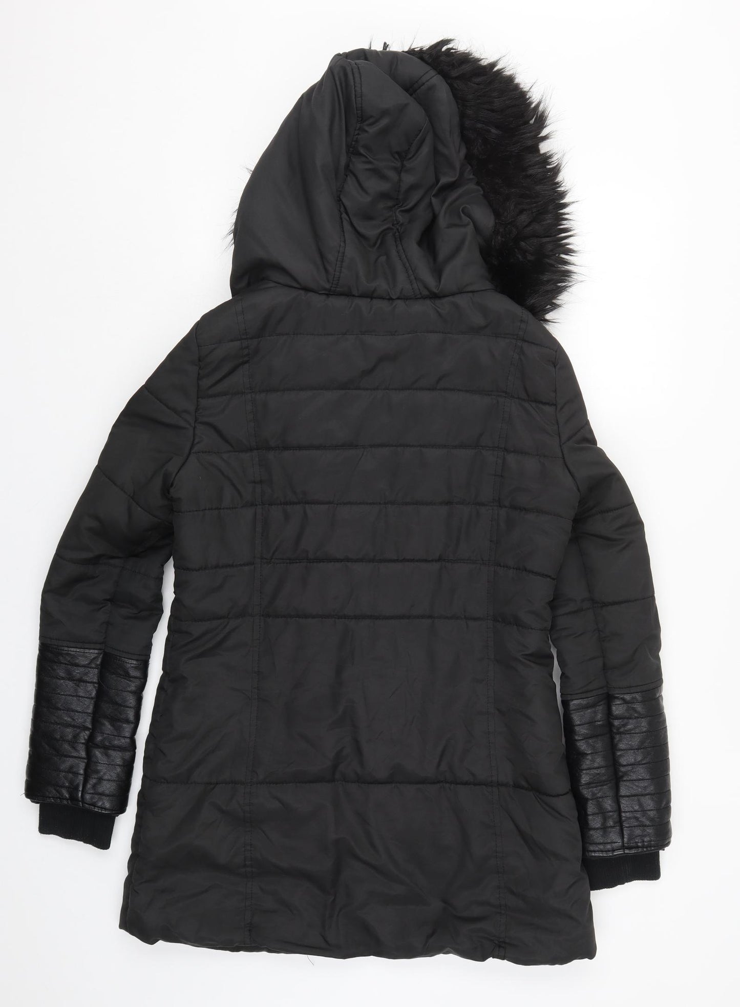 Anita & Green Womens Black   Quilted Coat Size S