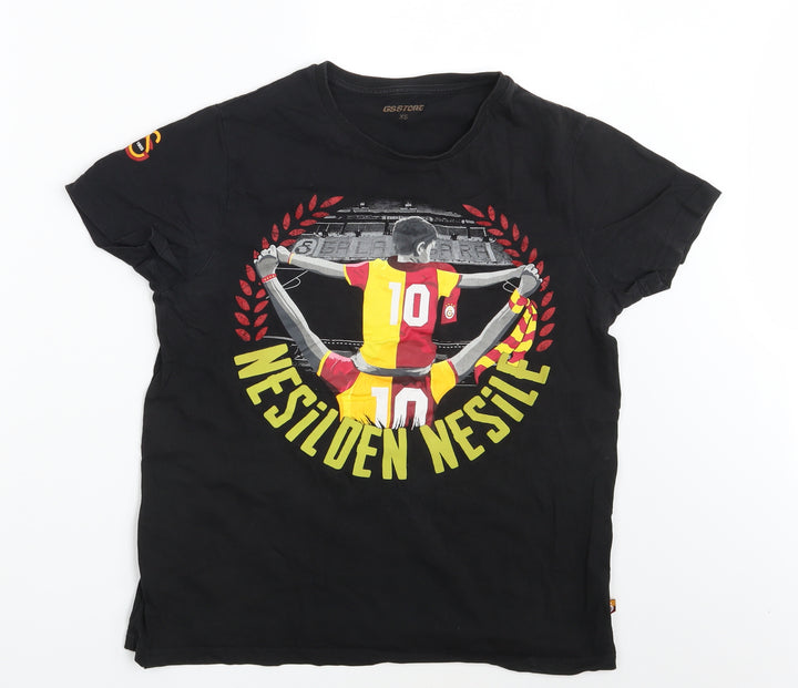 Gsstore Mens Black T-Shirt Size XS