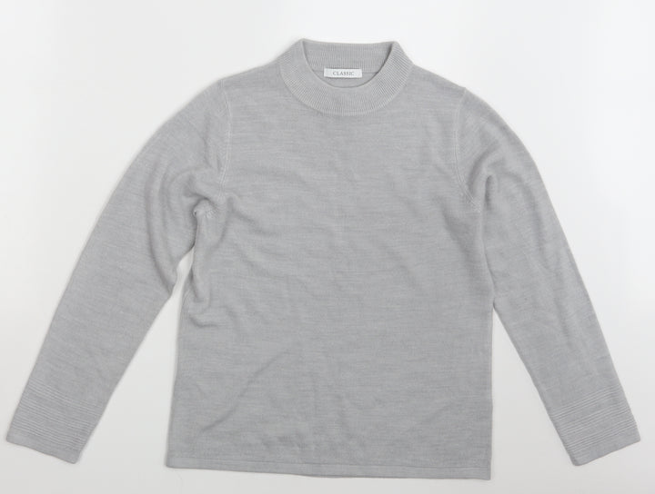 Classic Womens Grey Pullover Sweatshirt Size 10