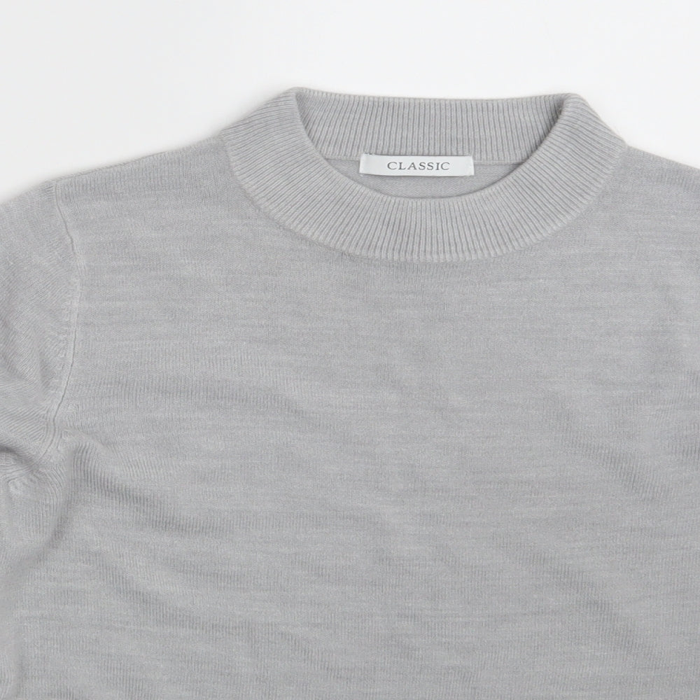 Classic Womens Grey   Pullover Sweatshirt Size 10