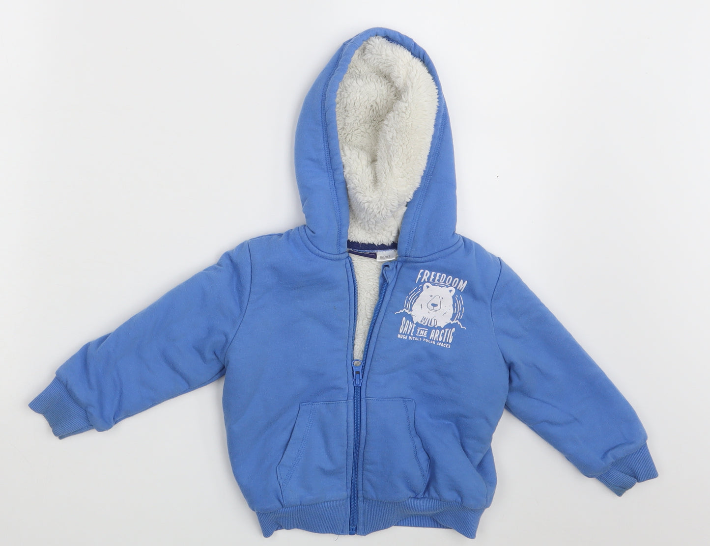 Lupilu Baby Blue   Full Zip Jumper Size 18-24 Months