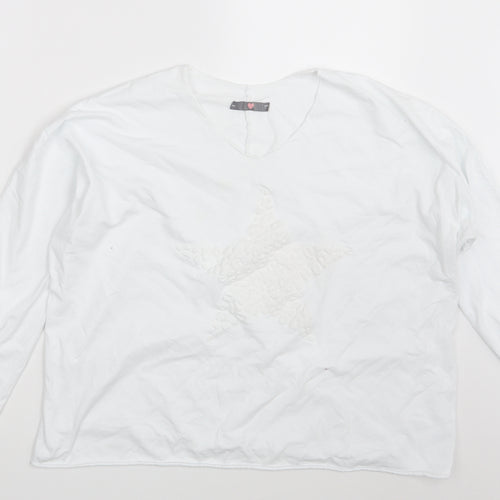 Preworn Womens White   Basic T-Shirt One Size