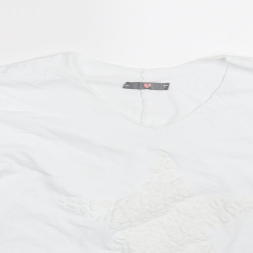 Preworn Womens White   Basic T-Shirt One Size