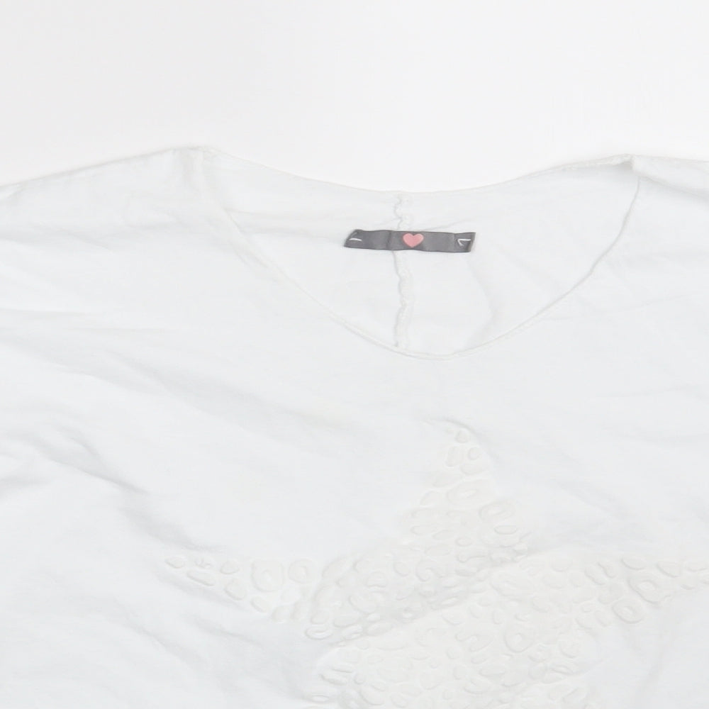 Preworn Womens White   Basic T-Shirt One Size