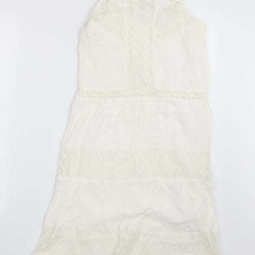 Boohoo Womens Ivory Argyle/Diamond  Fit & Flare  Size 8