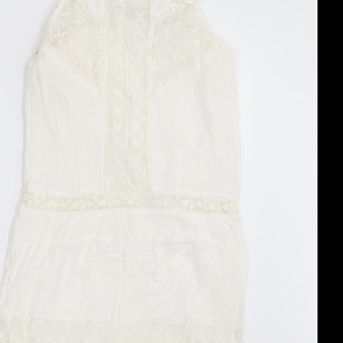 Boohoo Womens Ivory Argyle/Diamond  Fit & Flare  Size 8
