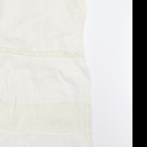 Boohoo Womens Ivory Argyle/Diamond  Fit & Flare  Size 8