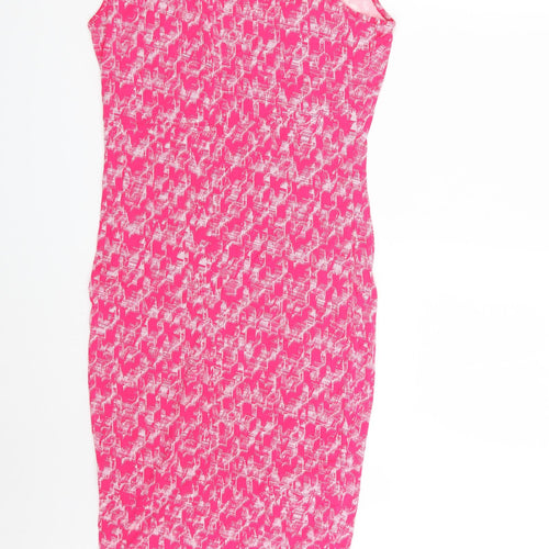 NEXT Womens Pink Geometric  Fit & Flare  Size 8