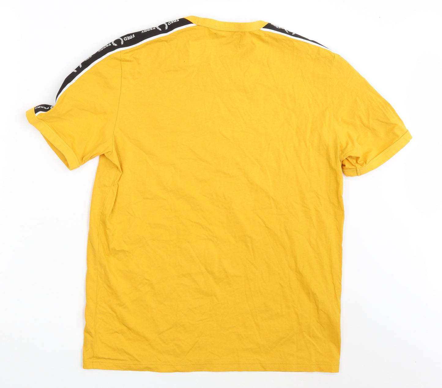 Fred Perry Mens Yellow    T-Shirt Size M