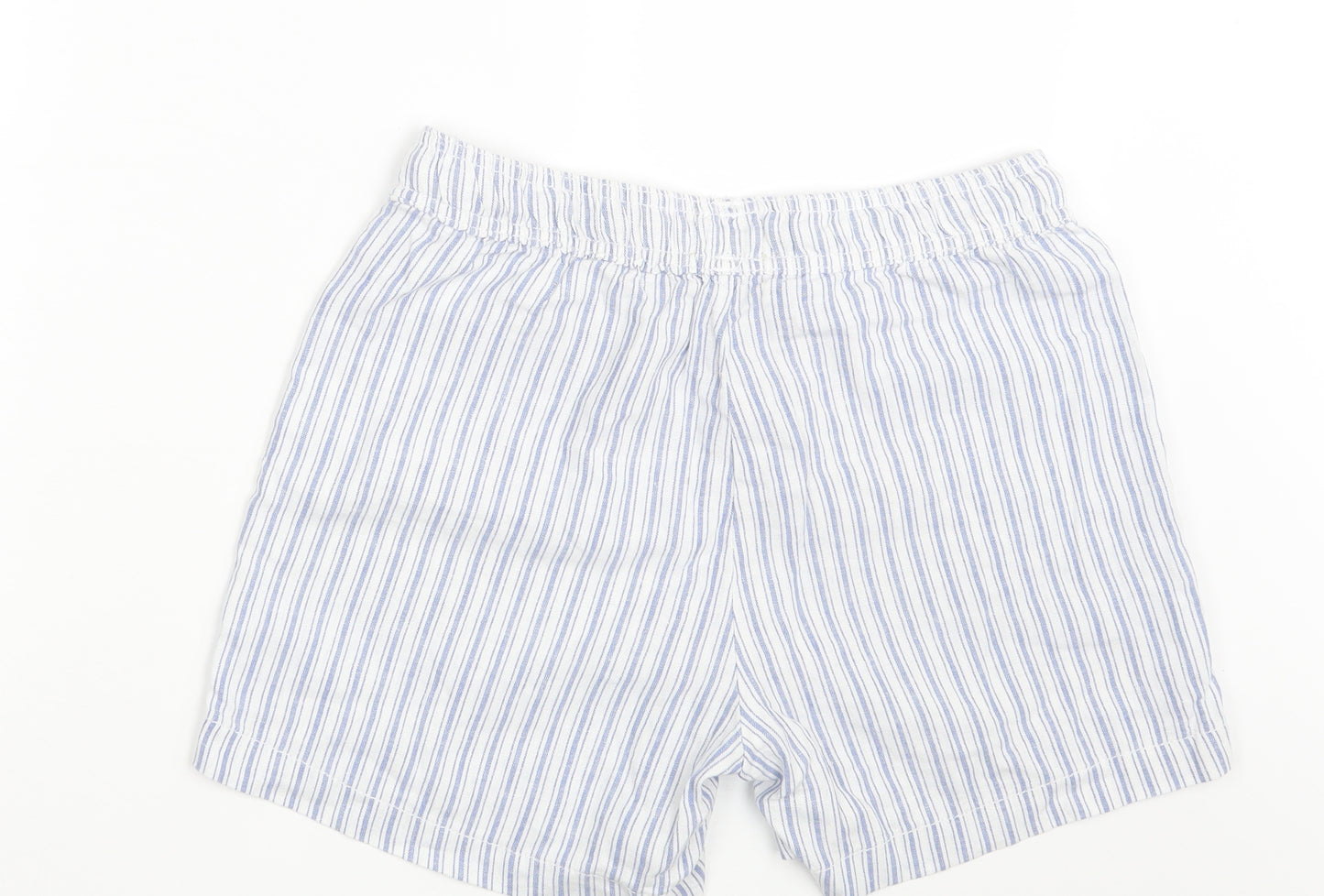 St. John's Bay Mens White Striped  Sweat Shorts Size S