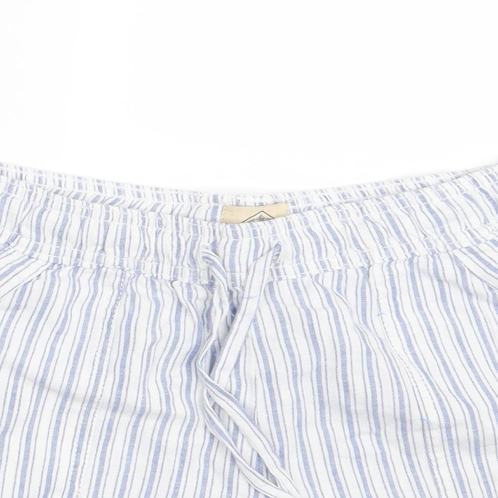 St. John's Bay Mens White Striped  Sweat Shorts Size S