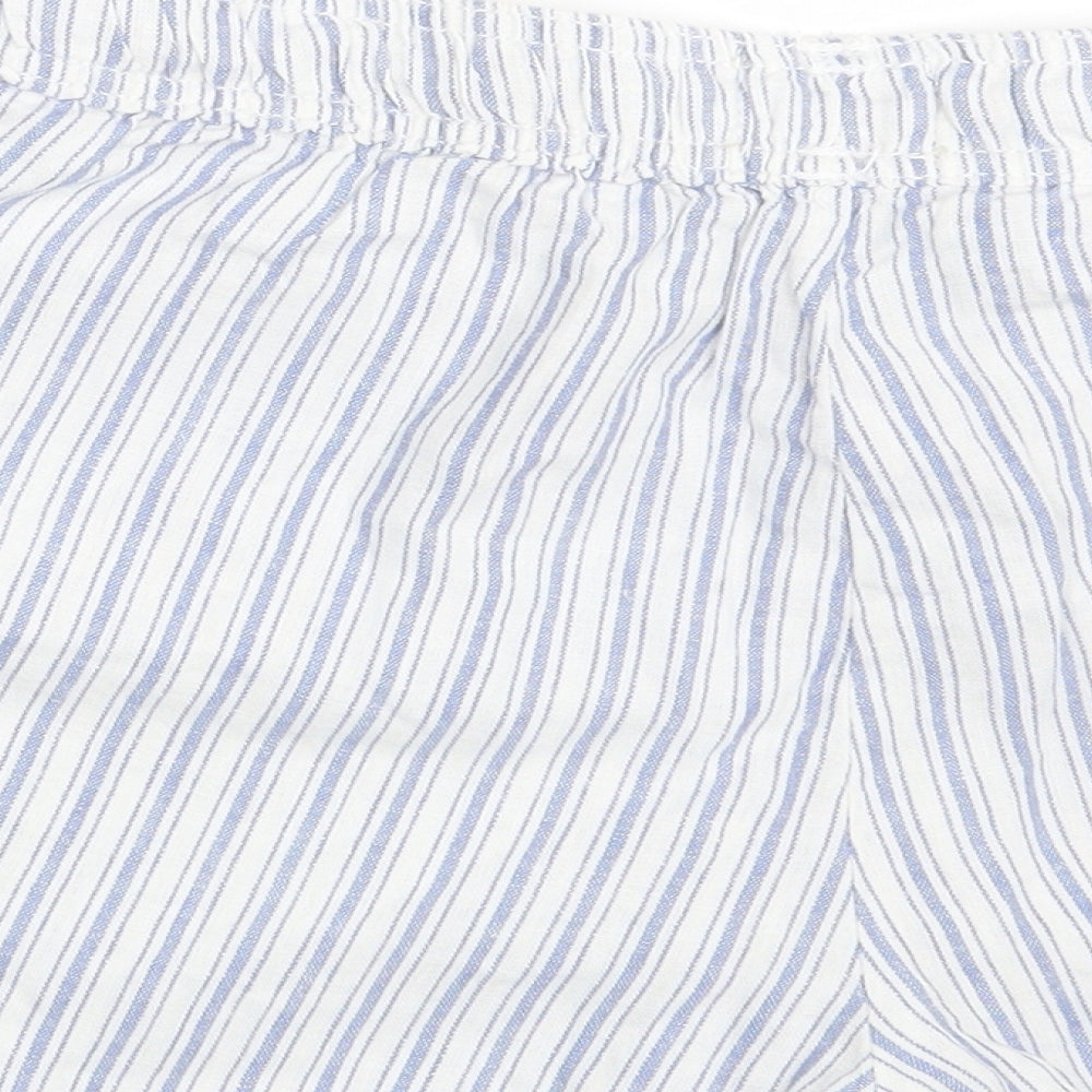 St. John's Bay Mens White Striped  Sweat Shorts Size S