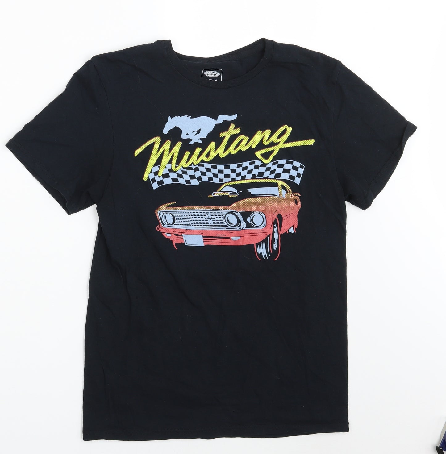 Ford Mens Black    T-Shirt Size S  - Mustang