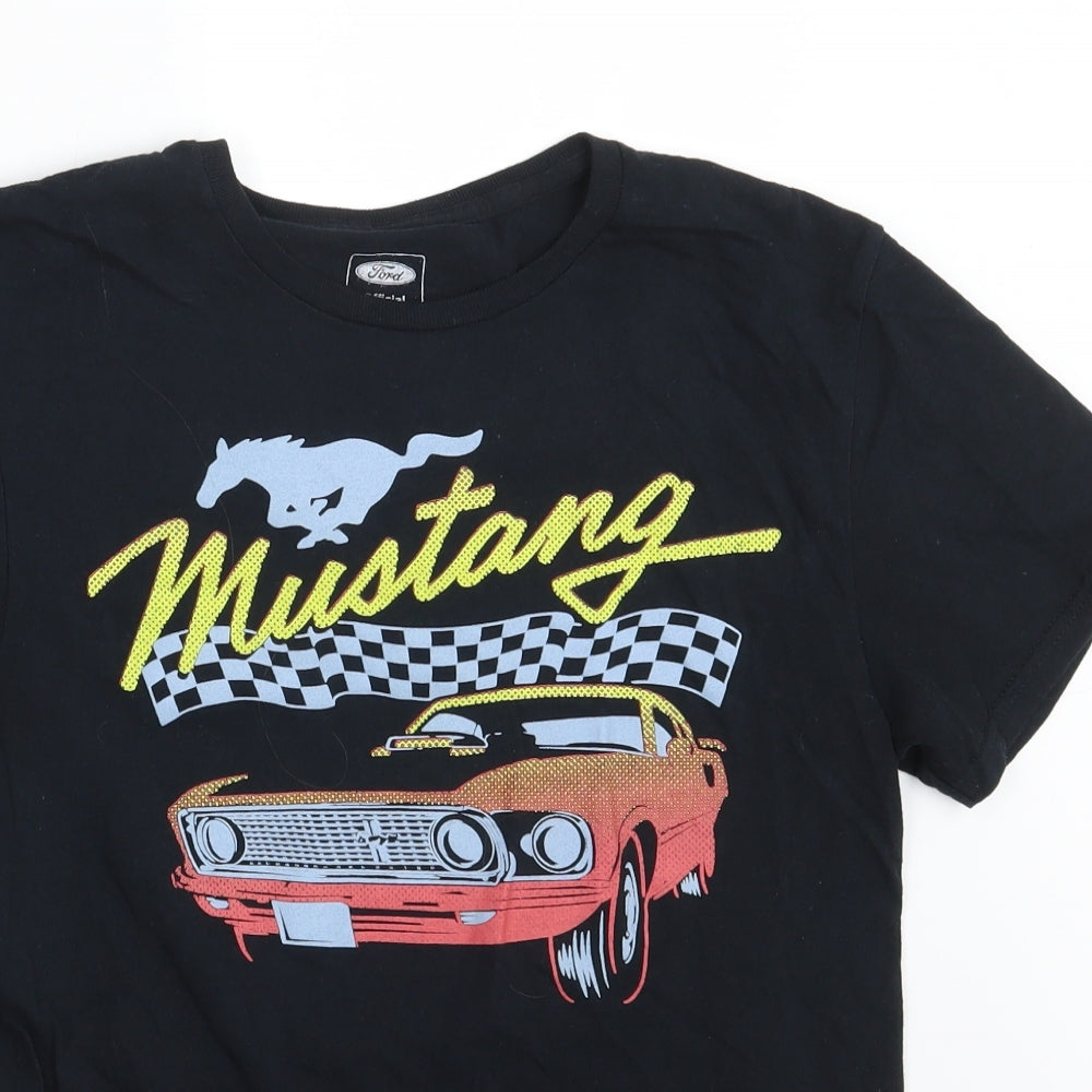 Ford Mens Black    T-Shirt Size S  - Mustang