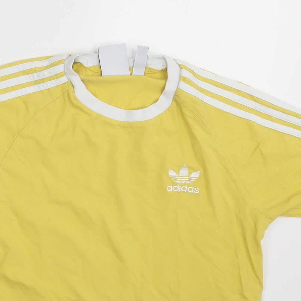 adidas Mens Yellow    T-Shirt Size XS