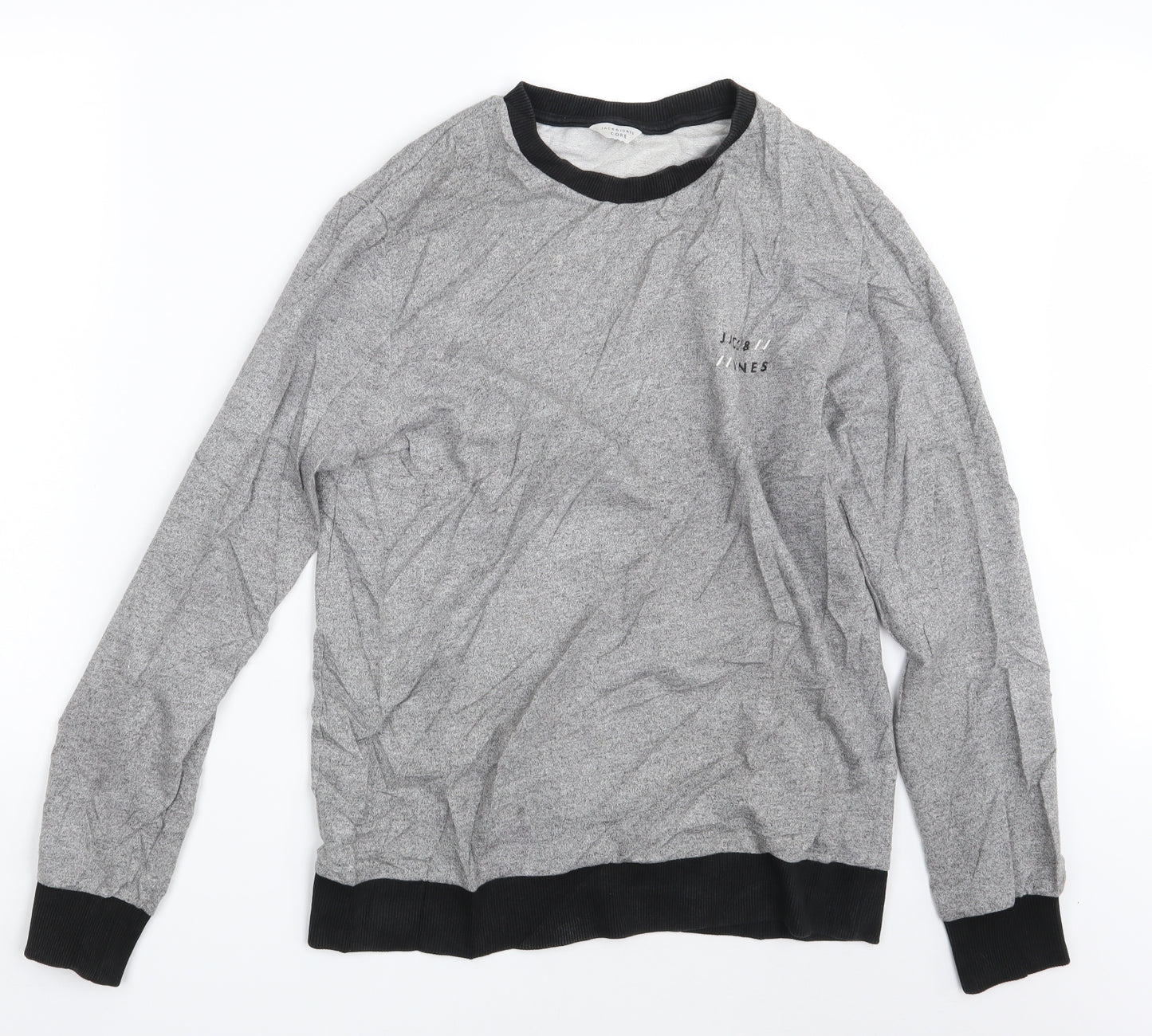 JACK & JONES Mens Grey   Pullover Sweatshirt One Size