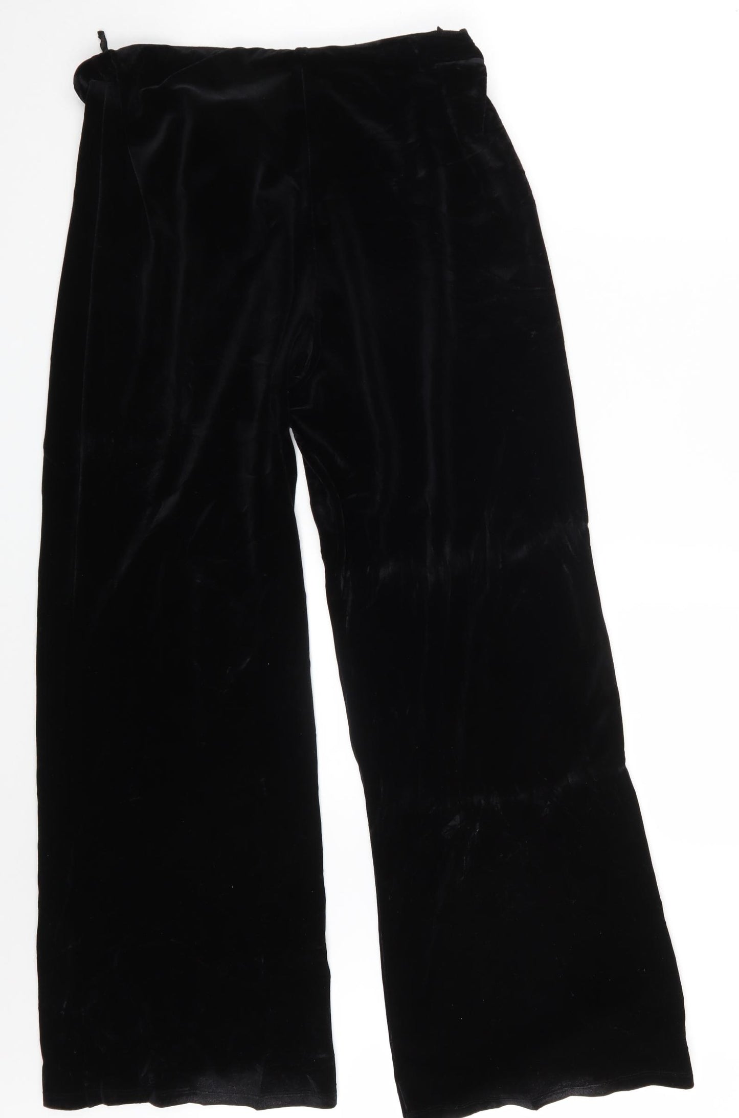 M&S Womens Black  Velvet Bloomer Trousers Size 12 L30 in